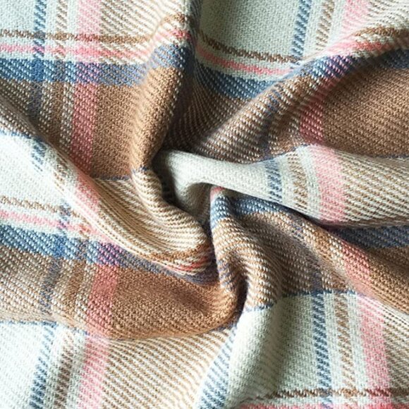 Long plaid blanket chunky oversized winter/Fall warm scarf wrap shawl NWT - Picture 5 of 8